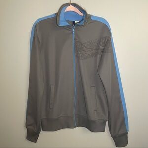 DIVIDED Grey and Blue Cardigan with Zip and Pockets SZ/Med